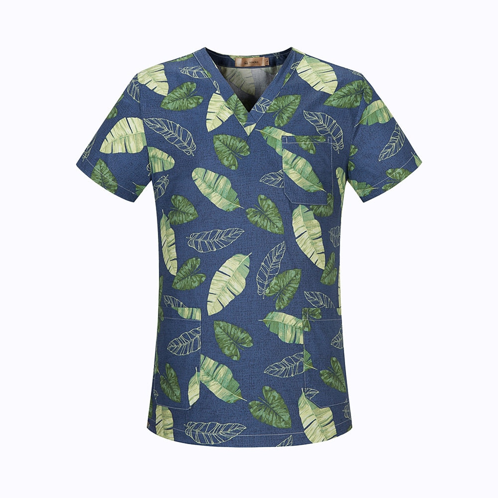 Unisex Scrub Top (Cartoon Print)