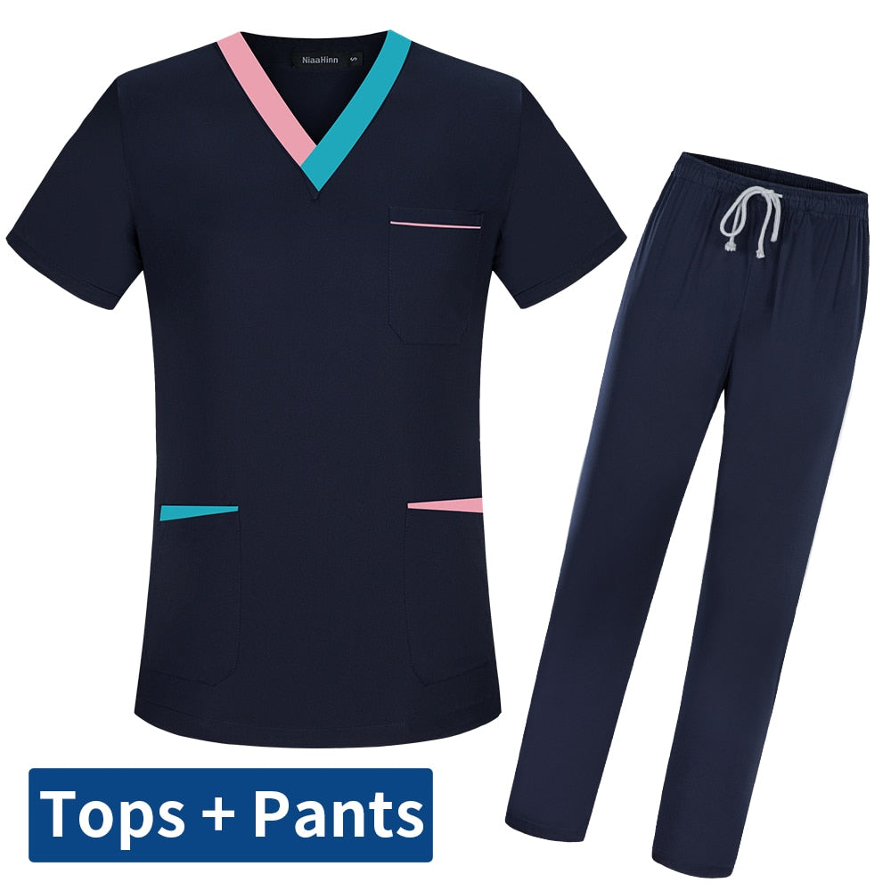 Scrub Sets w/ Dual Colored Collar