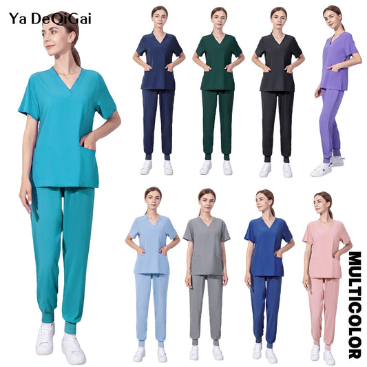 V-Neck Women's Scrubs Set (Jogger Pants)