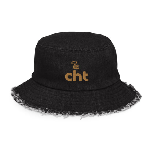 CHT Distressed Denim Bucket Hat