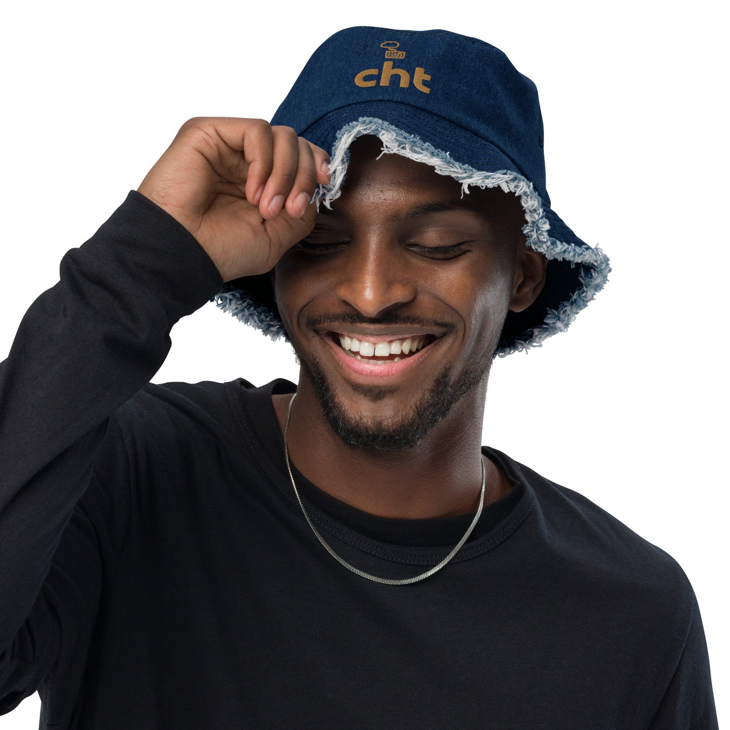 CHT Distressed Denim Bucket Hat