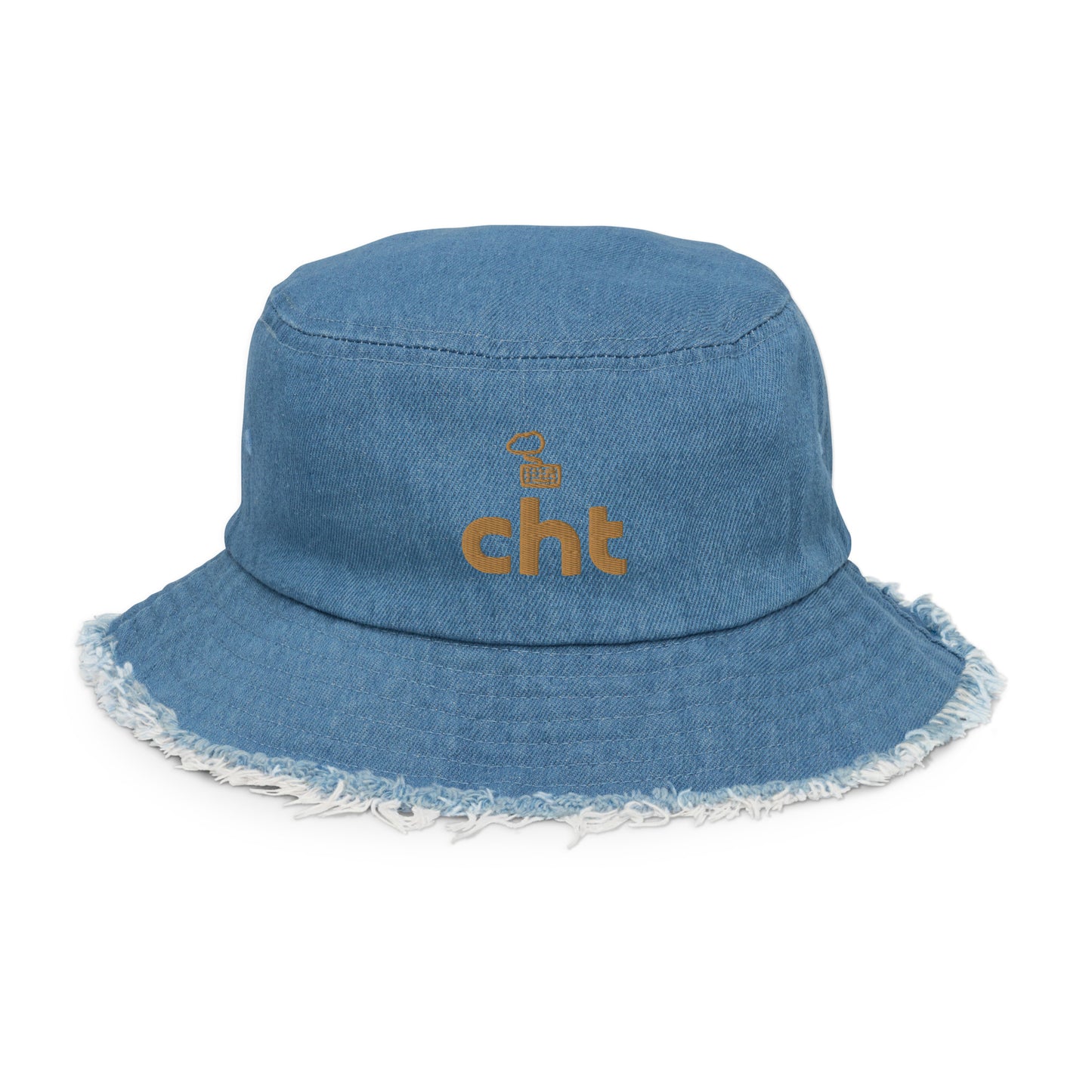 CHT Distressed Denim Bucket Hat