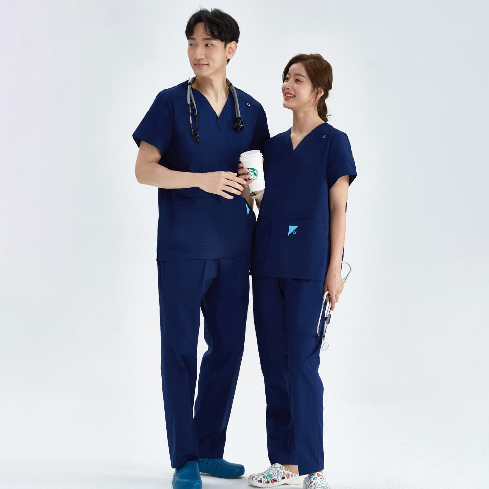 Medical Unisex V-Neck Scrub Sets