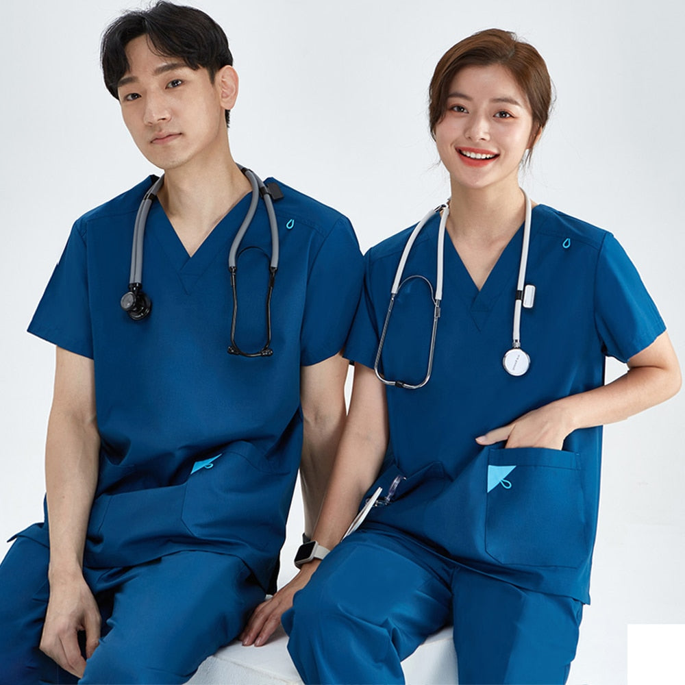 Medical Unisex V-Neck Scrub Sets