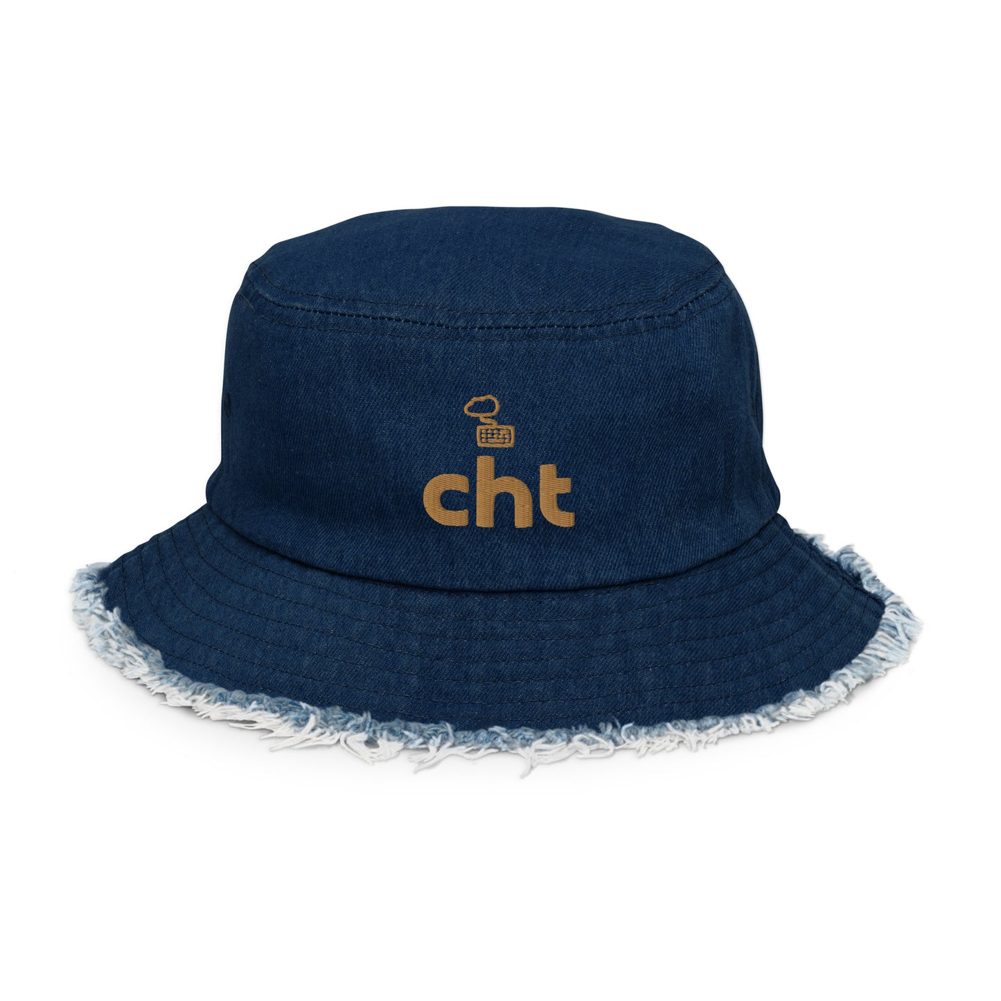 CHT Distressed Denim Bucket Hat