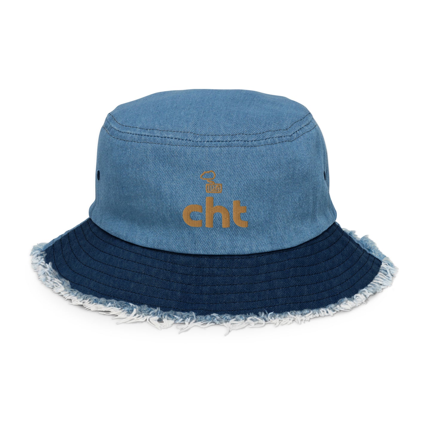 CHT Distressed Denim Bucket Hat